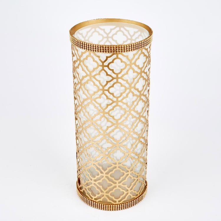 Buy Rylee Arlett Metal Cutwork Tabletop Vase from Home Centre at just ...