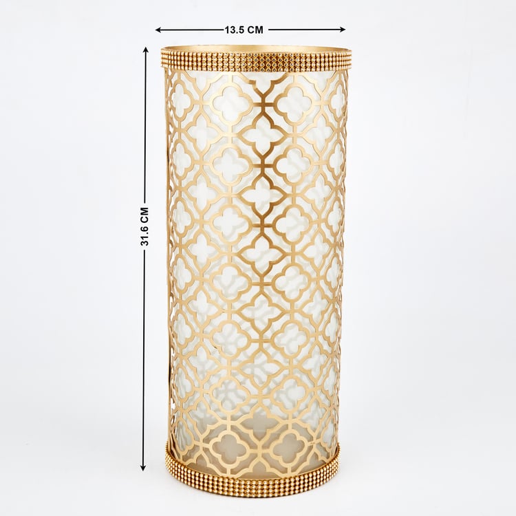 Buy Rylee Arlett Metal Cutwork Tabletop Vase from Home Centre at just ...