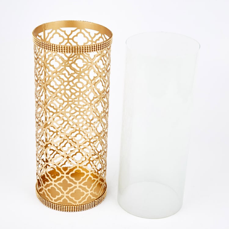 Buy Rylee Arlett Metal Cutwork Tabletop Vase from Home Centre at just ...