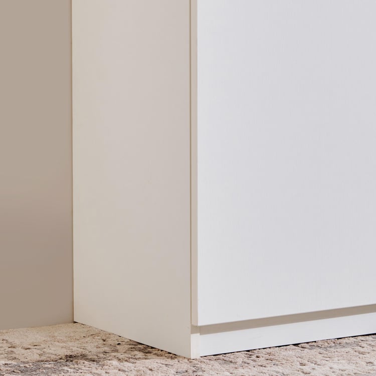 Quadro 8 Pairs Shoe Cabinet with Drawer - White