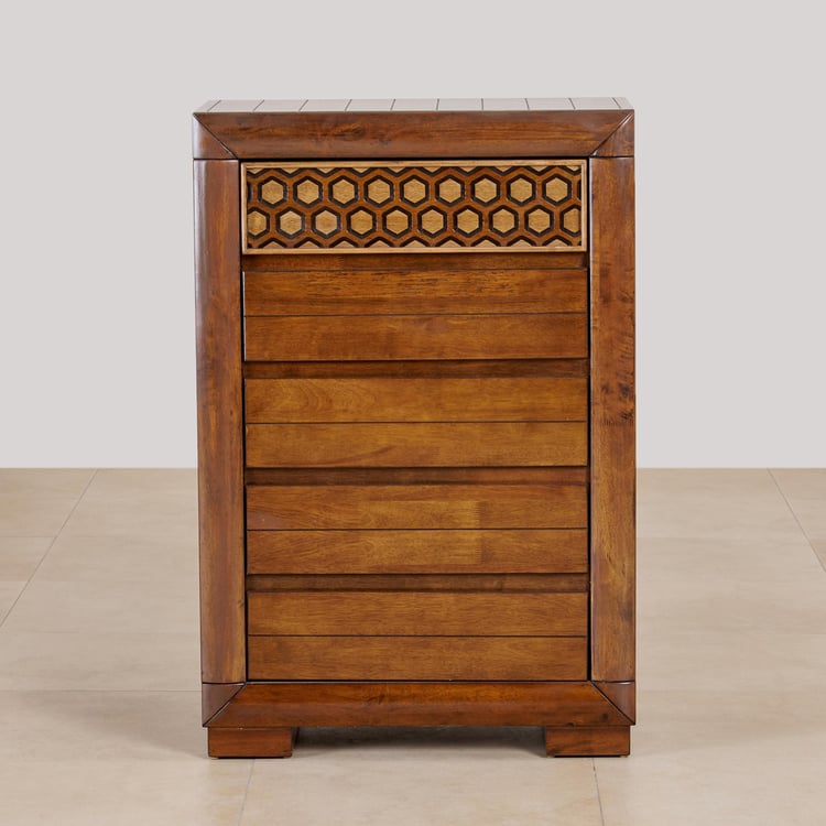 (Refurbished) Heritage Chest of 4 Drawers - Brown