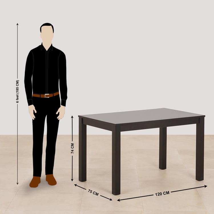 (Refurbished) Diana 4-Seater Dining Table - Brown