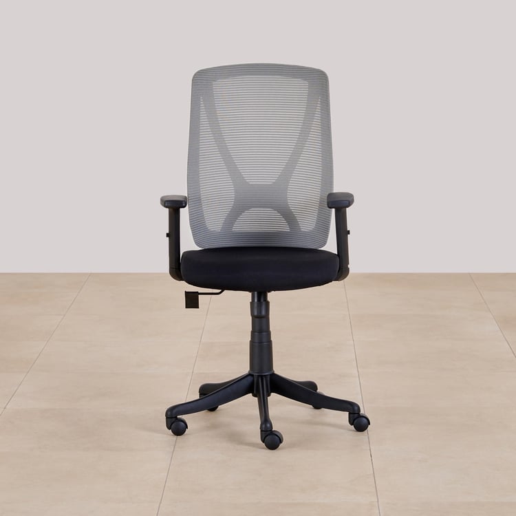 (Refurbished) Quadro Aero Mesh Medium Back Office Chair - Grey