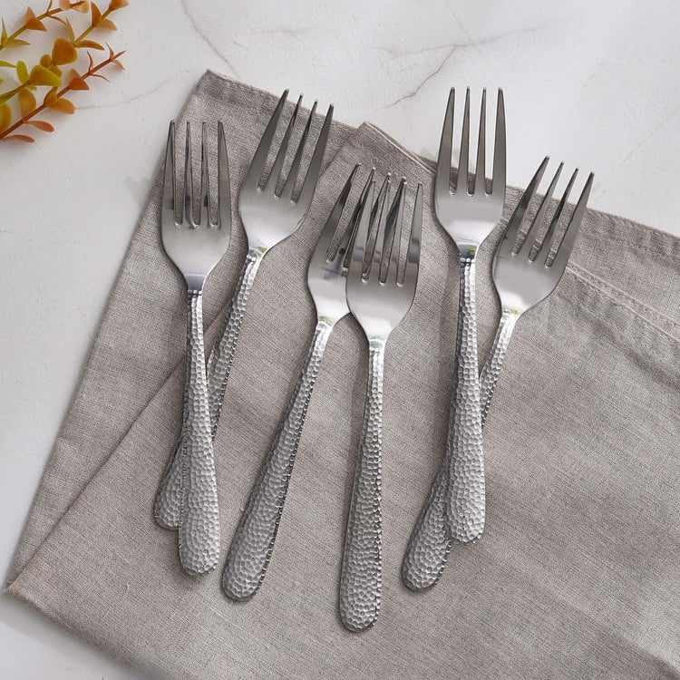 Glister Elke Set of 6 Stainless Steel Fork