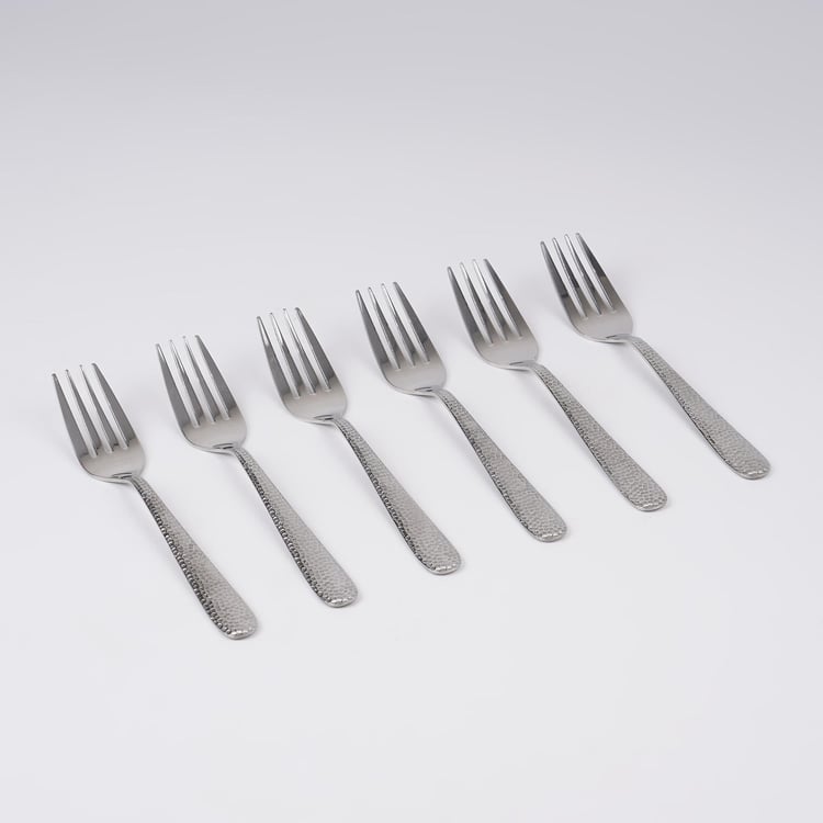 Glister Elke Set of 6 Stainless Steel Fork