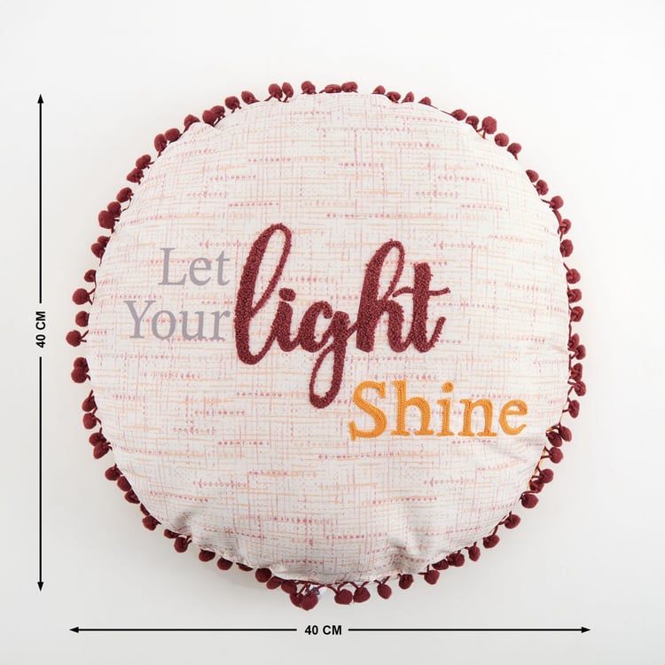 Spinel Embroiderd Filled Cushion - 40x40cm