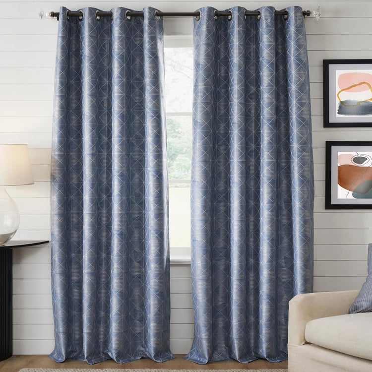 DECO WINDOW Antartica Set of 2 Printed Blackout Window Curtains