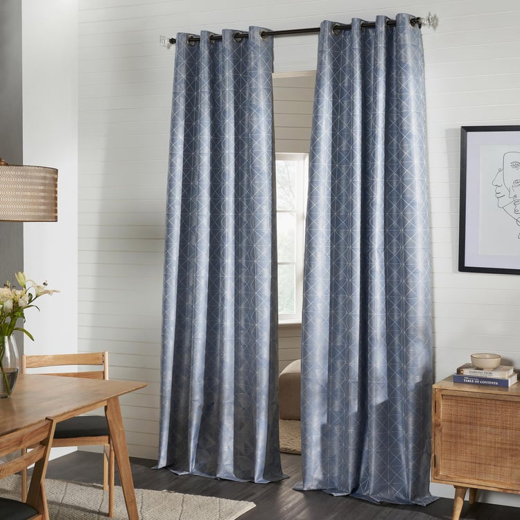 DECO WINDOW Antartica Set of 2 Printed Blackout Window Curtains