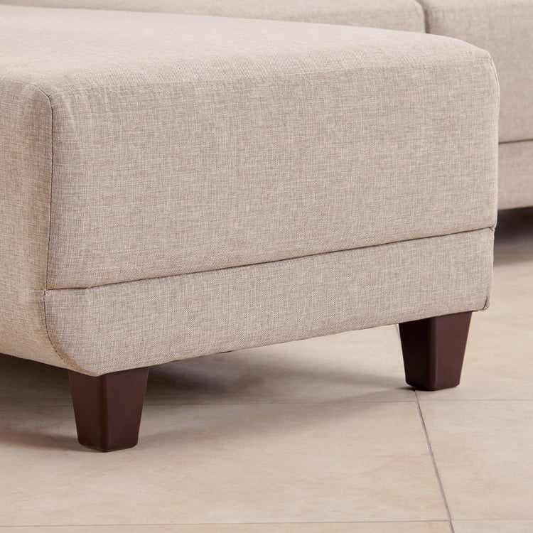 Berry Fabric 3-Seater Left Corner Sofa with Chaise - Beige