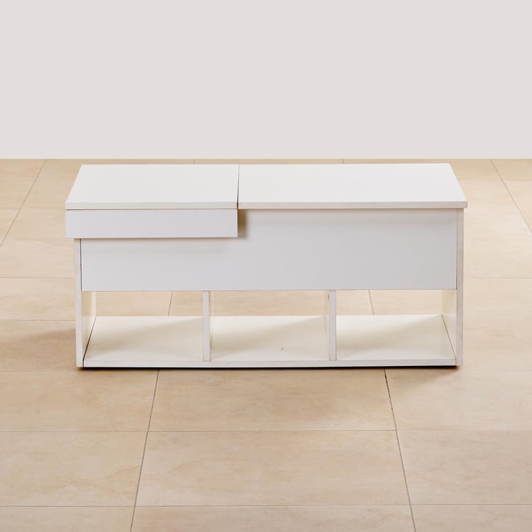 (Refurbished) Helios Reynan Lift-Up Coffee Table - White