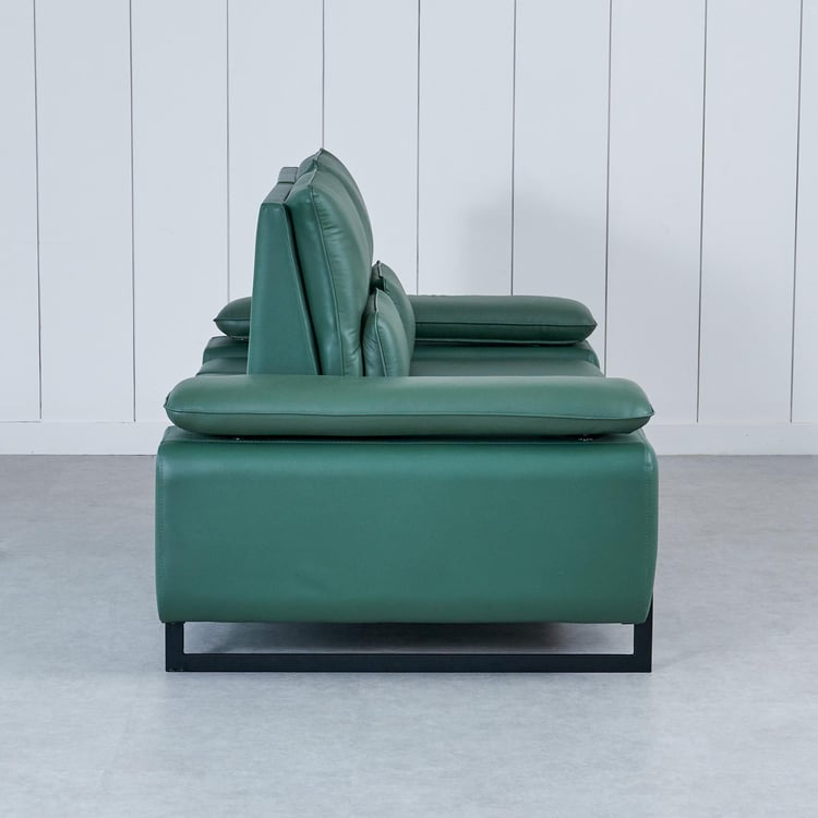 Fern Living Half Leather 2-Seater Sofa - Green