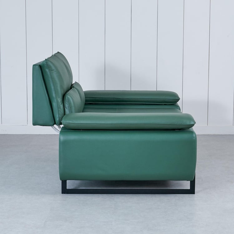 Fern Living Half Leather 2-Seater Sofa - Green