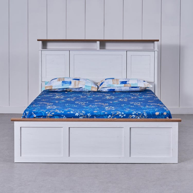 Santorini Marina King Bed with Box Storage - White