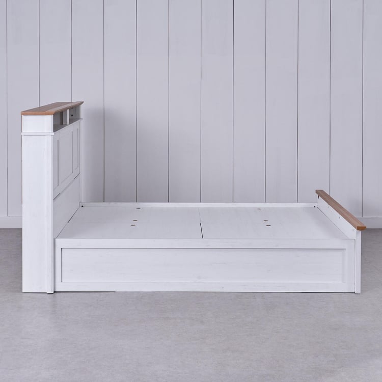 Santorini Marina King Bed with Box Storage - White