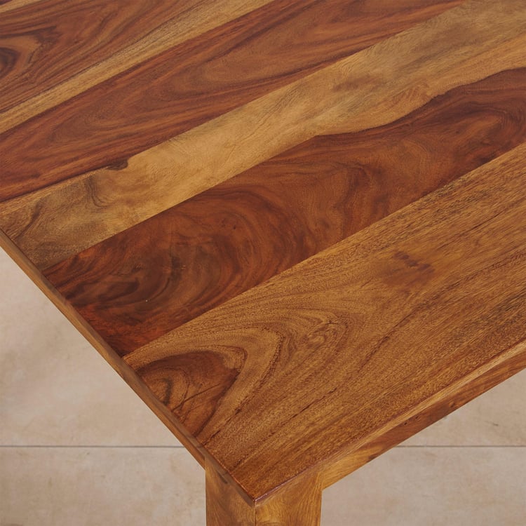(Refurbished) Adana Sheesham Wood 6-Seater Dining Table - Brown