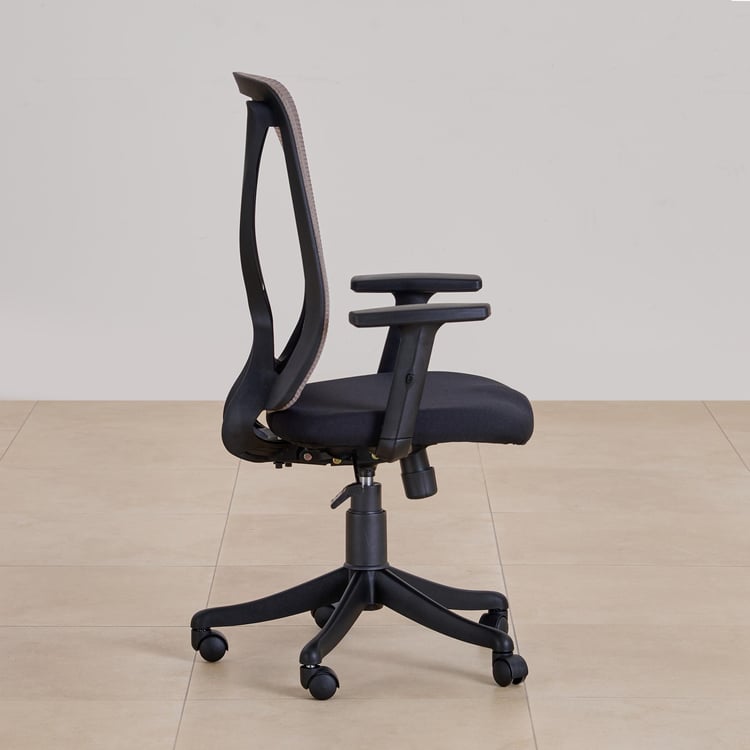 (Refurbished) Quadro Aero Mesh Medium Back Office Chair - Grey