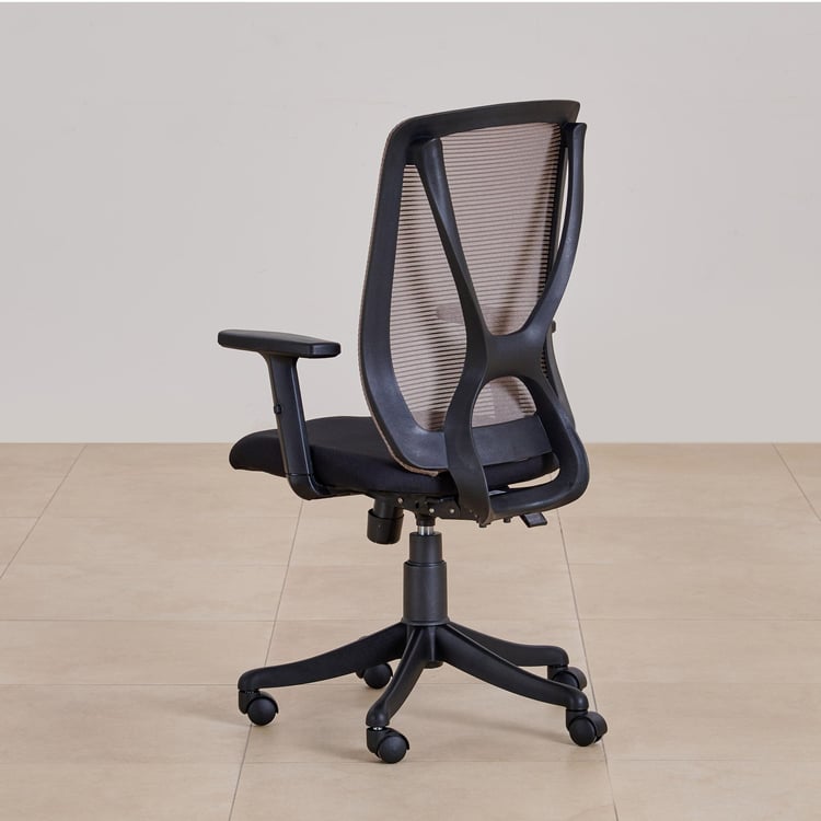 (Refurbished) Quadro Aero Mesh Medium Back Office Chair - Grey