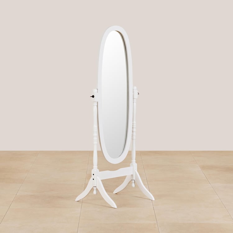 Buy (Refurbished) Cheval Solid Wood Standing Mirror - White from Home ...