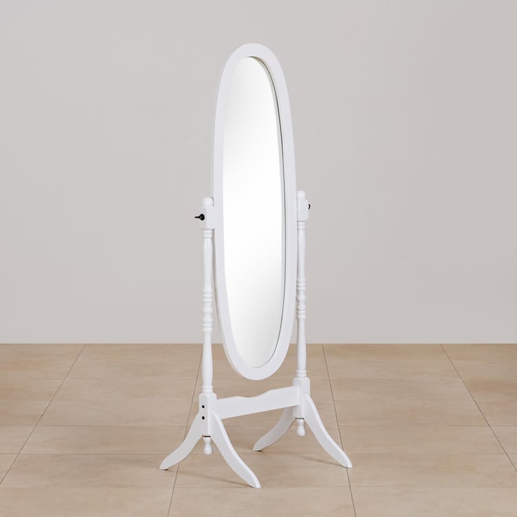 Buy (Refurbished) Cheval Solid Wood Standing Mirror - White from Home ...