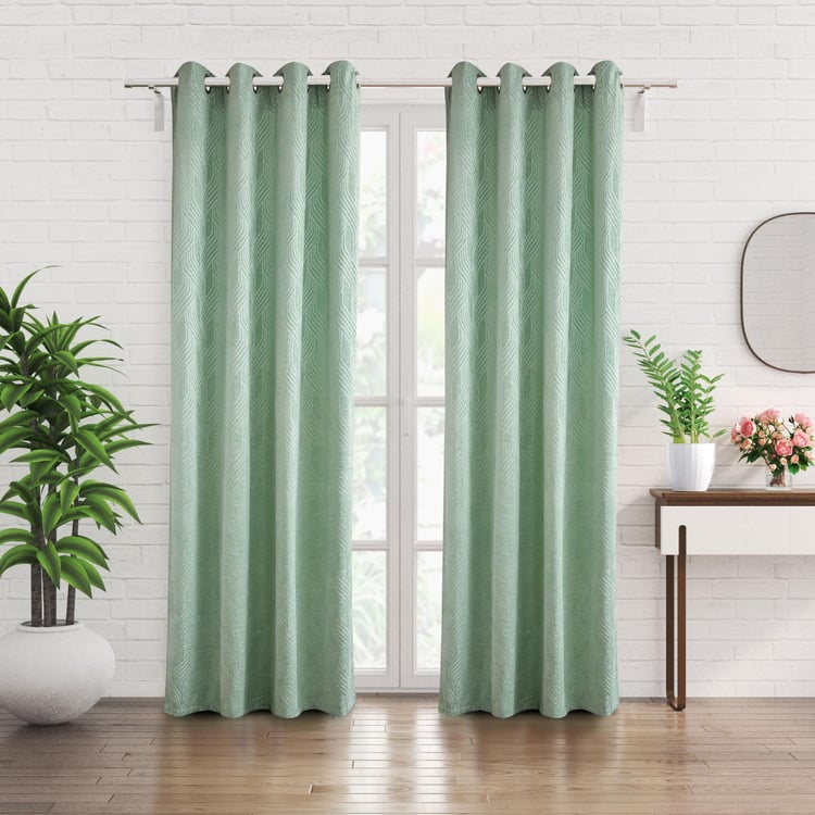 Calamus Jacquard Room Darkening Door Curtains