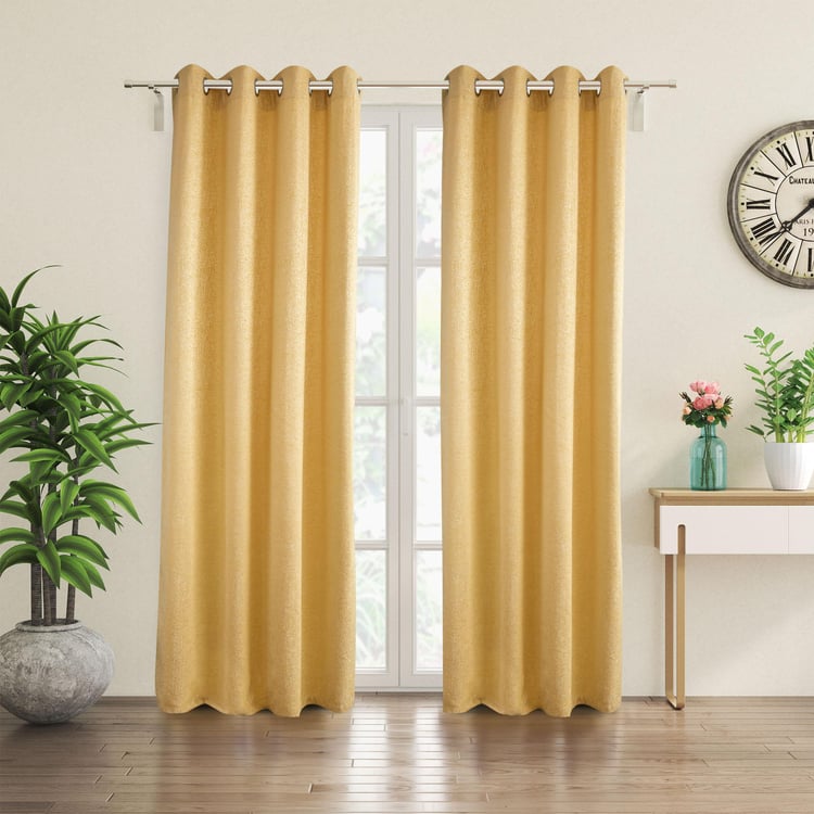 Calamus Vines Velvet Finish Room Darkening Door Curtain