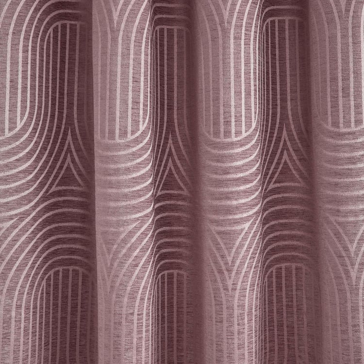 Calamus Waves Velvet Finish Room-Darkening Door Curtain