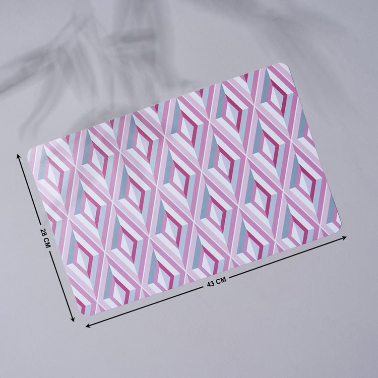 Spinel Set of 4 Polypropylene Geometric Print Placemats