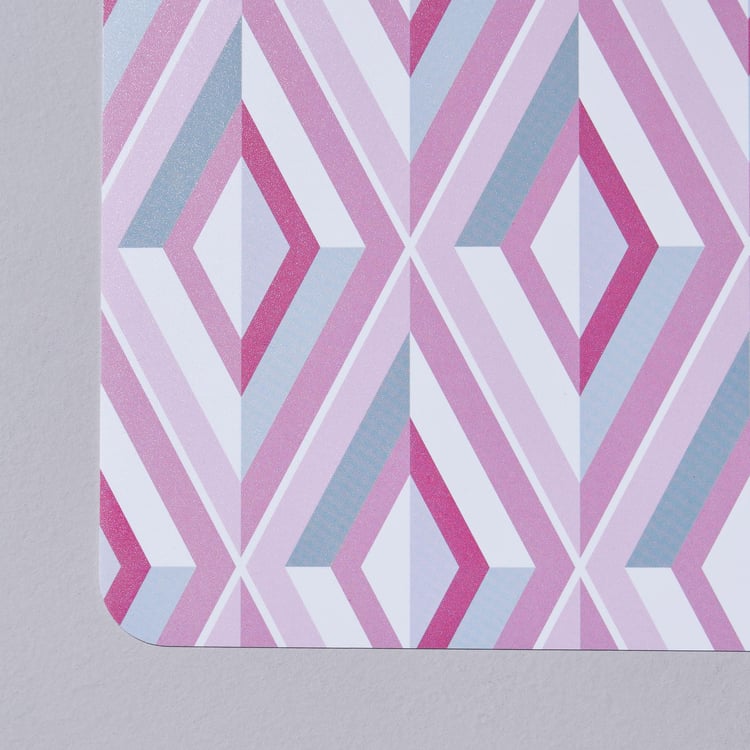 Spinel Set of 4 Polypropylene Geometric Print Placemats