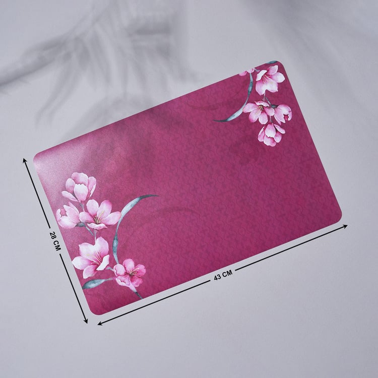 Spinel Set of 4 Polypropylene Floral Print Placemats