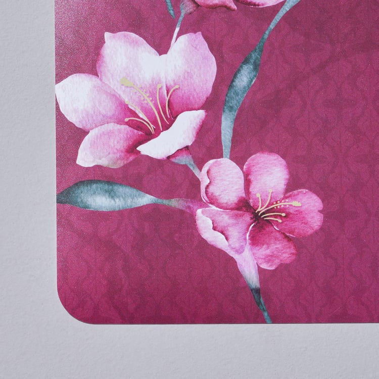 Spinel Set of 4 Polypropylene Floral Print Placemats