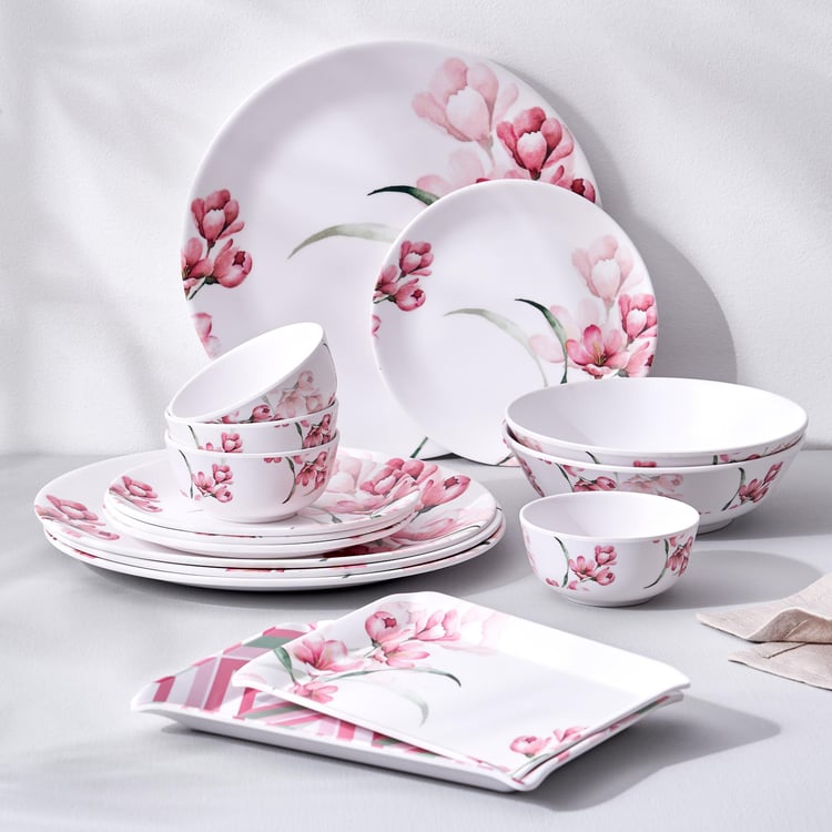 Spinel Set of 4 Melamine Printed Dinner Plates - 27.5cm