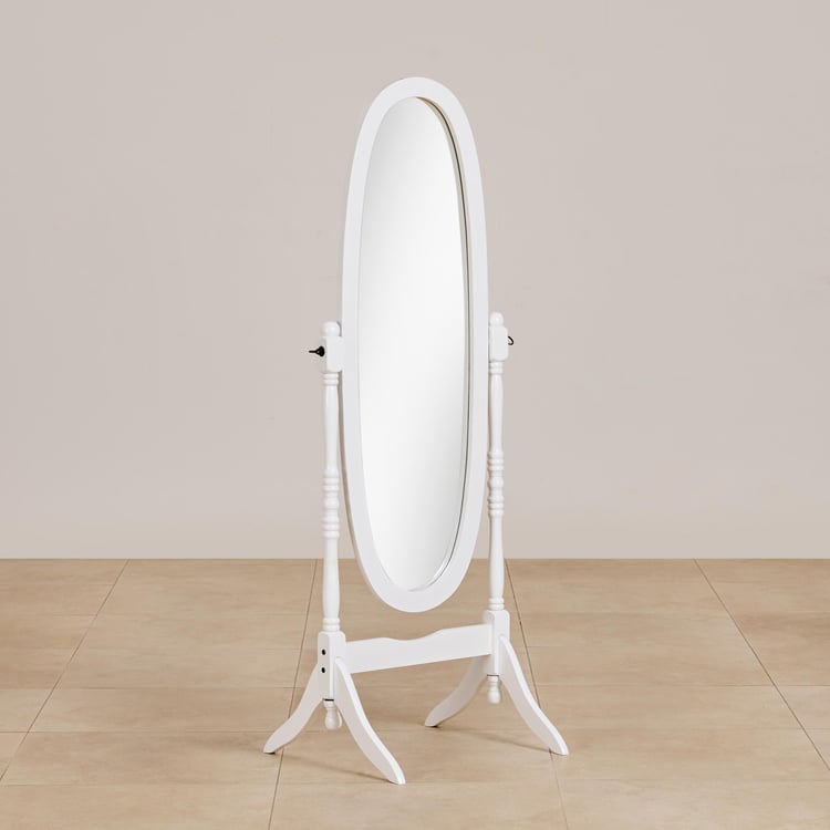 Buy (Refurbished) Cheval Solid Wood Standing Mirror - White from Home ...