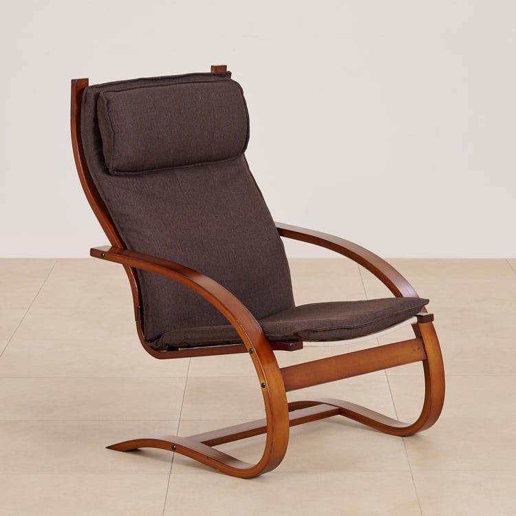 Buy (Refurbished) Aylen Fabric Rocking Chair Brown from Home