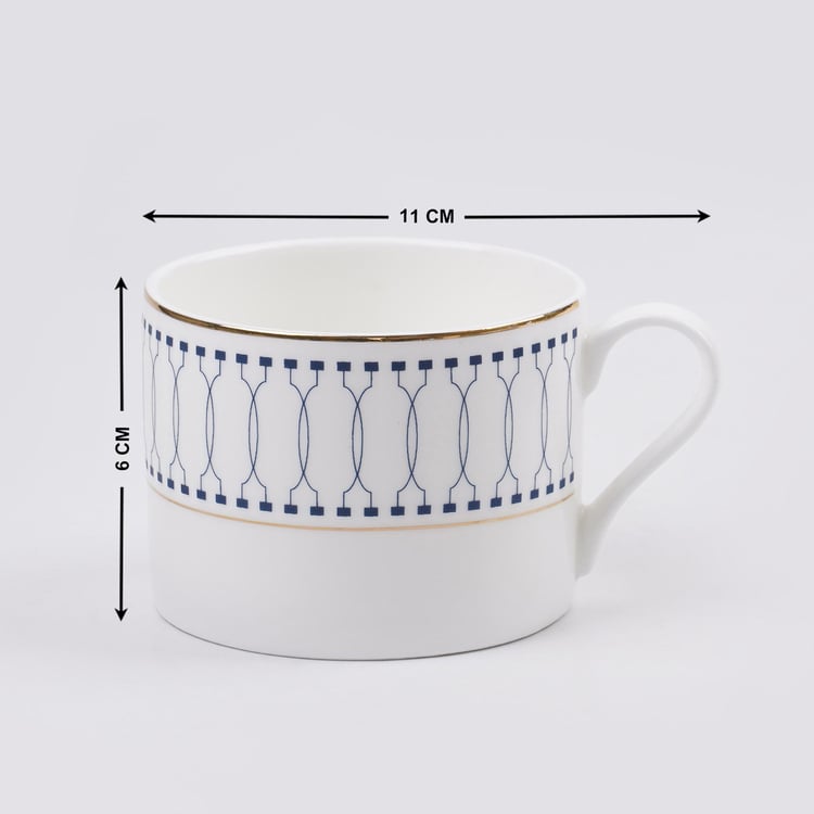 Altius Winter Sky Bone China Cup and Saucer - 200ml