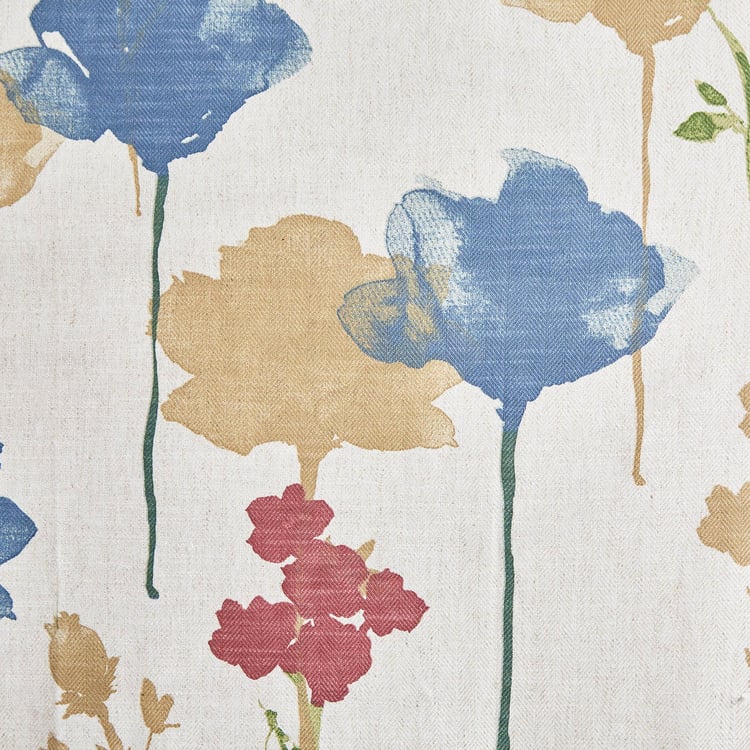 Mellow Breeze Floral Print Light Filtering Window Curtain - 5ft