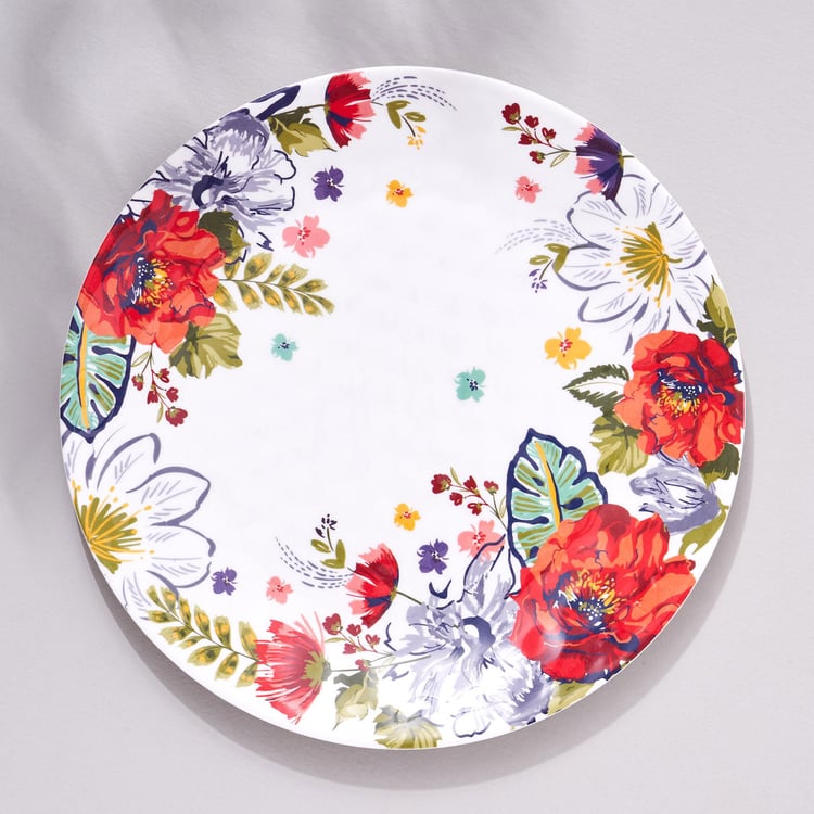 Meadows Theme Farah Melamine Floral Printed Dinner Plate - 28cm