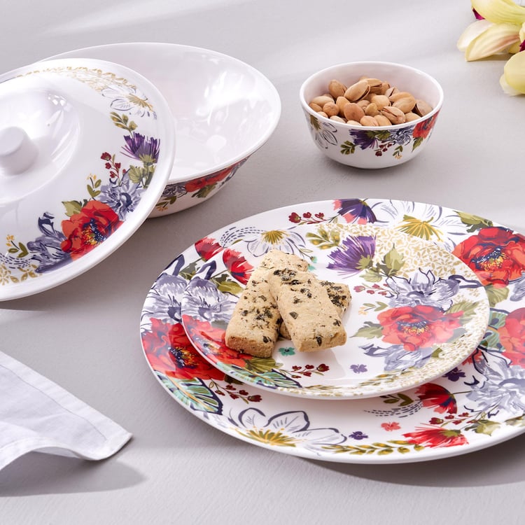 Meadows Theme Farah Melamine Floral Printed Dinner Plate - 28cm