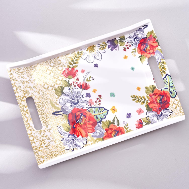 Meadows Theme Farah Melamine Serving Tray - 38x27cm