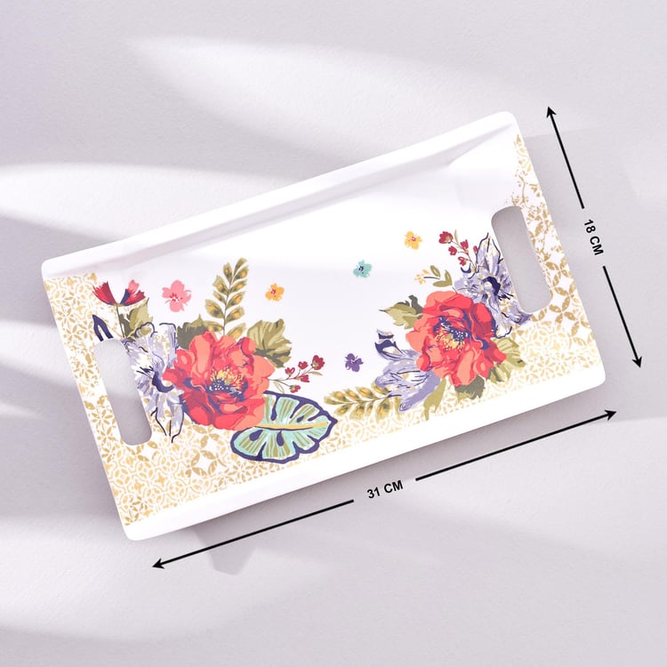 Meadows Theme Farah Melamine Serving Tray - 31x18cm