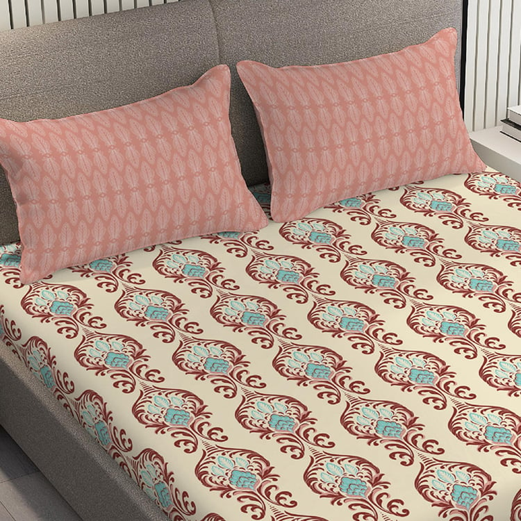 Color Sense by LAYERS Ivy 125TC Printed 3Pcs Queen Bedsheet Set