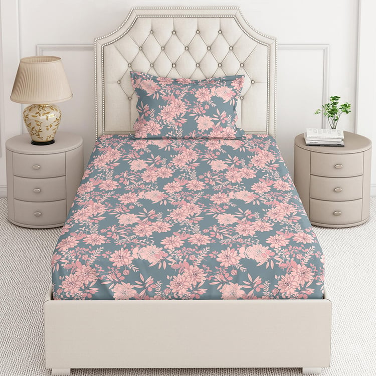 LAYERS Emaline Cotton 144TC Floral Print 2Pcs Single Bedsheet Set