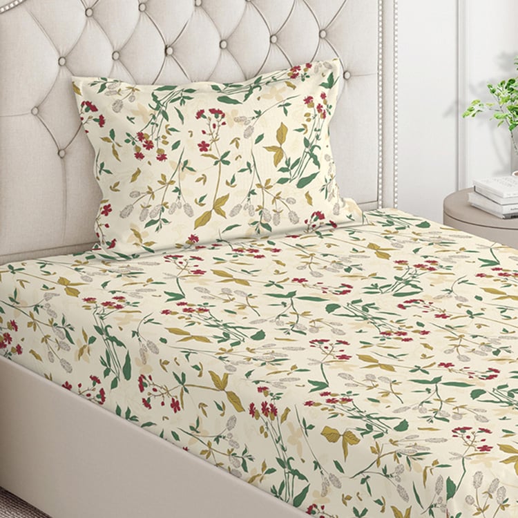 LAYERS Emaline Cotton 144TC Floral Print 2Pcs Single Bedsheet Set