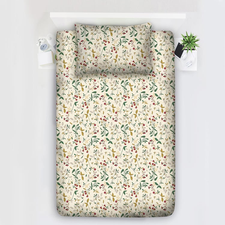 LAYERS Emaline Cotton 144TC Floral Print 2Pcs Single Bedsheet Set