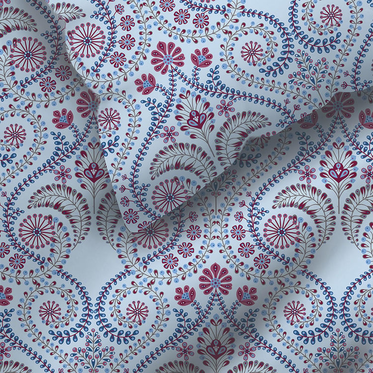LAYERS Emaline Cotton 144TC Printed 3Pcs Queen Bedsheet Set