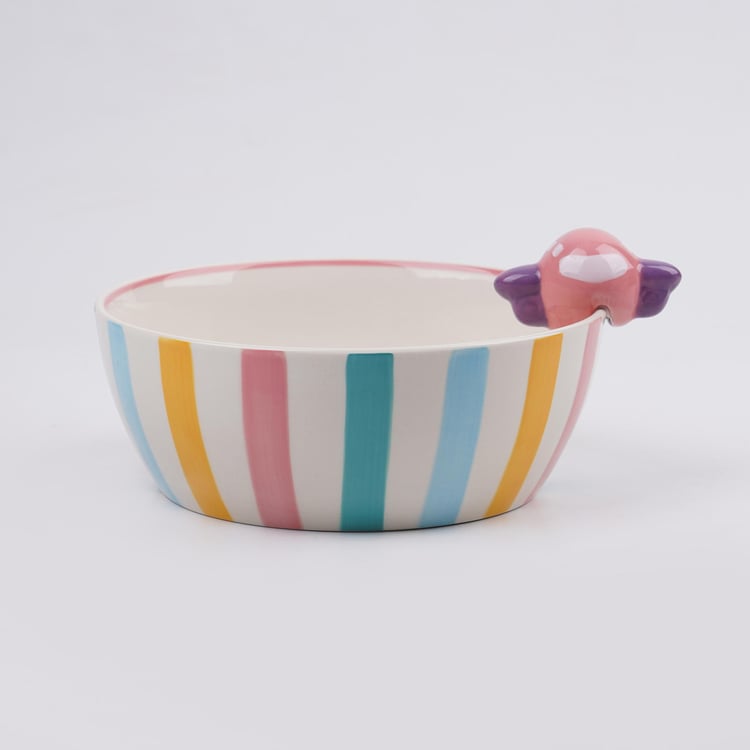 Slate Stoneware Striped Cereal Bowl - 530ml