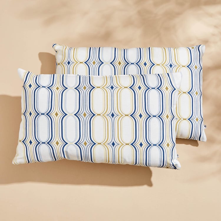 Ebony Grace Set of 2 Filled Cushions - 50x30cm