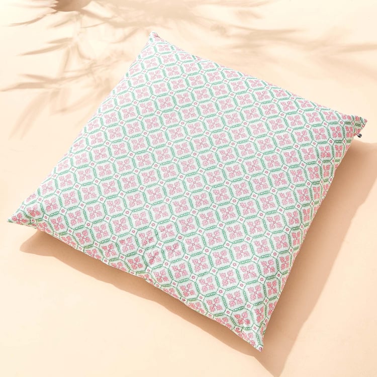 Ebony Grace Set of 2 Printed Filled Cushions - 65x65cm