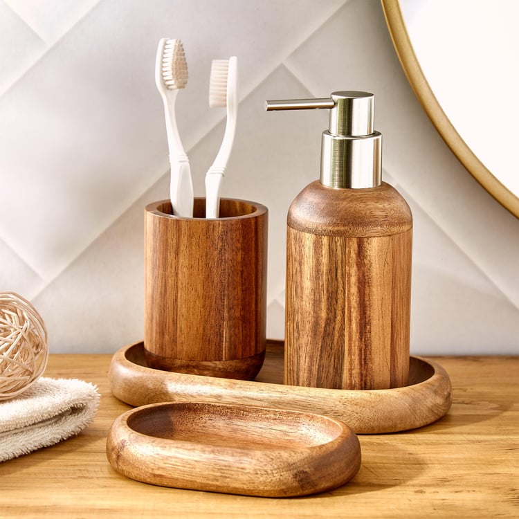 Noelle Natural Wooden Soap Dispenser - 150ml