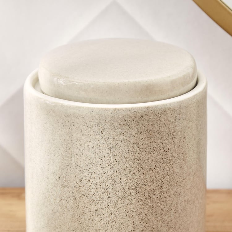 Noelle Reactive Ceramic Cotton Jar