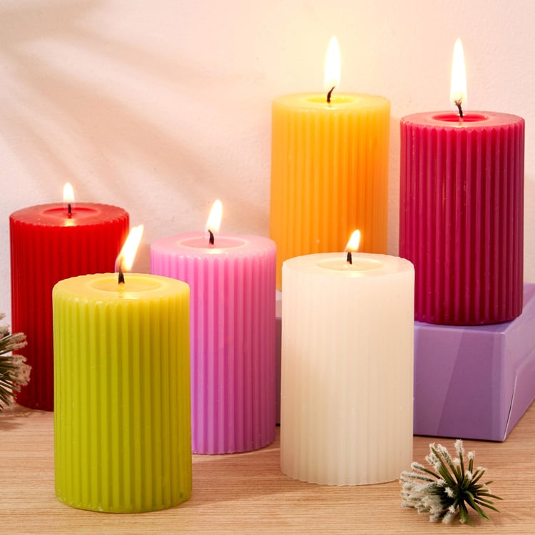 Alisa Set of 2 Jasmine and Lavender Scented Pillar Candles